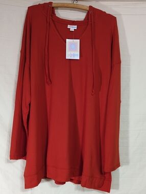 Lularoe Eliza 3XL V-Neck Hoodie Relaxed Fit